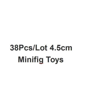 38 pièces/lot 4.5cm Minifig jouets cadeaux bloc de construction jouet