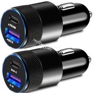 38W 15W alliage haute vitesse double ports PD USB C chargeur de voiture adaptateurs d'alimentation automatique pour Ipad 2 3 4 Iphone 11 12 13 14 15 plus Samsung Xiaomi Huawei M1 PC GPS