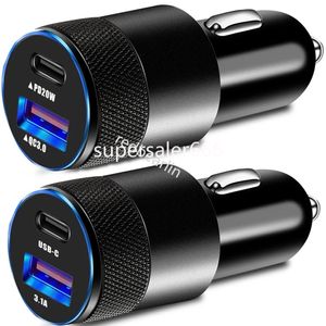 38W 15W alliage haute vitesse double ports PD USB C chargeur de voiture adaptateurs d'alimentation automatique pour Ipad 2 3 4 Iphone 11 12 13 14 15 plus Samsung Xiaomi Huawei S1 PC GPS