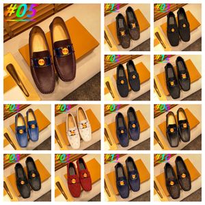 39 Model Luxurys Designers Heren Loafers Schoenen klassiekers Gold Metal Casual schoenrooster Flat Heel Echte lederen kantoor Walk-jurk schoenen met doosmaat 38-46