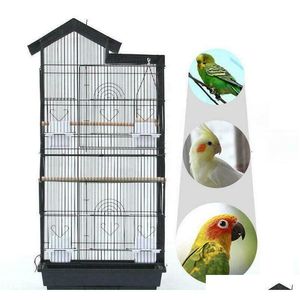 39 Cage à perroquets à oiseaux en acier Canary Perakeet Cockatiel W WO qylTVg emballage2010245S
