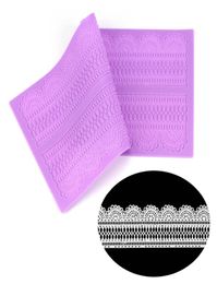 395 20 cm Silicone Moule Cake dentelle Mat de boulangerie Pâte pâtissier outils de mariage DUCHE DE LACE DE LACE DE LACE DÉCINOR