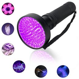 395-400 Nm 100 LED UV zaklamp Black lichtdetectie Flashlight Torch draagbare violet licht gelddetectorlamp