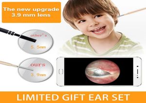39 mm enfant Oreille Otoscope 3 en 1 Endoscope Eart Endoscope Portée d'oreille Caméra d'inspection avec 6 LED réglables pour PC USBC Android1829269