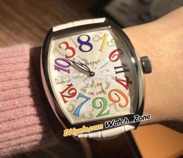 39 mm Crazy Hours Color Dreams 7851 Sc Col Dr A2813 Automatic Homme Regarder White Texture Cadraire ACTE ACTE