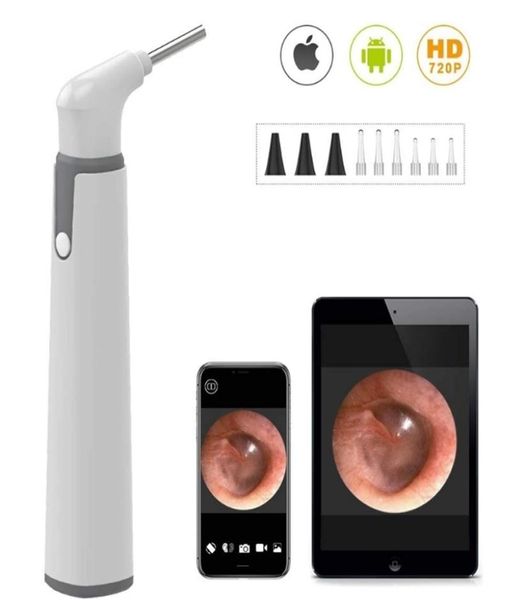 Otoscope numérique visuel WIFI 39mm, Endoscope auriculaire, caméra, nettoyeur de cire pour nez s, Support dentaire, IOS Android 2207222332429