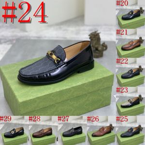 39model Taille 6-12 Spring Automne Mens Penny Mandis en cuir authentique peint à la main Slip sur chaussures habit