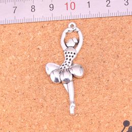 39pcs Charms Ballet Dancer Antieke verzilverde hangers maken DIY handgemaakte Tibetaanse zilveren sieraden 51*20 mm