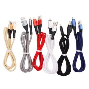 Cables Micro USB tipo C 3A 1M Cable de datos del cargador Microusb tipo C de carga rápida para cable de carga de teléfono móvil Android