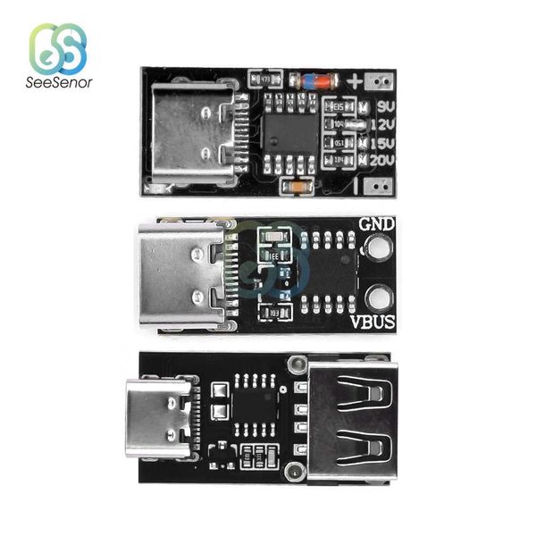 Placa señuelo 3A 5A PD/QC, módulo de refuerzo USB de carga rápida, cambio de fuente de alimentación tipo c 3,0/2,0 FCP AFC 5V 9V 12V 15V 20V