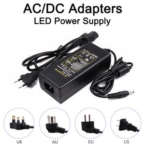 3A AC/DC -adapters LED -voeding EU US AU UK -plug voor Cob LED Stripverlichting Transformator LED Driver LED -schakelvoedingsvoeding