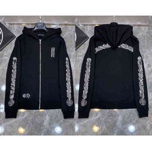 3A Klassieke Heren Rits Ch Hoodies Designer Hoefijzer Sanskriet Cross Print Pullover Hart Hoody Sweatshirts Trui Vrouw Jackts Fate