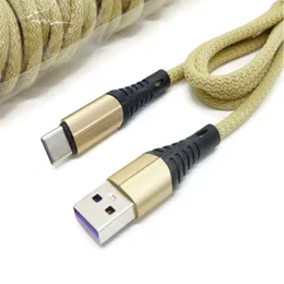 3a snel opladen 1m 2m 3m kabel Type-C USB telefoongegevenskabel V8 Interface gevlochten stofkabel