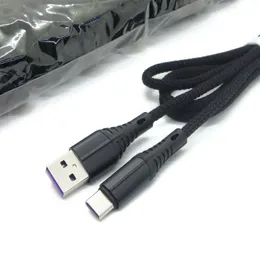 Câble de charge rapide 3A 3M, USB type-c, câble de données pour téléphone, interface V8, câble en tissu tressé