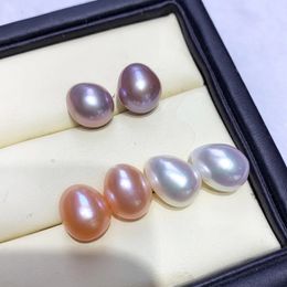 Perles de chute de haute qualité 3A 511 mmhalf Perle d'eau douce naturelle pour les femmes d'oreille 231221