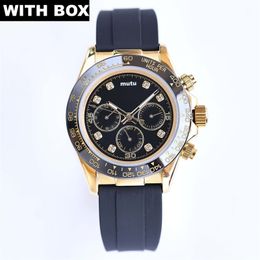 3A Relojes para hombre Reloj 41 mm Automático 904L Acero inoxidable Multi dial Impermeable Luminoso Clásico Generoso Correa de caucho Relojes ajustables reloj de diseñador