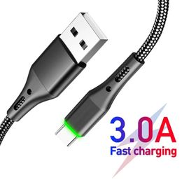 3a Micro USB-kabels snellaaddatas 0,5-3m voor Xiaomi Redmi 4x Huawei Accessoires voor mobiele telefoons MicroUSB-laderkabel