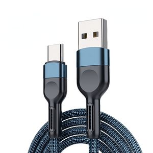 3A Micro USB -kabels snel opladen USB Type C Gegevenskabeldraad voor Samsung S10 S20 Xiaomi Mobiele telefoonlader Koord