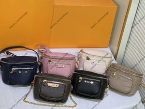 3A Mini sac banane Sac à main Femmes designer Wasit Sac dégradé fleur Imprimer Fanny Pack luxe Ceinture bum Sac Hommes Poitrine Sacs Chaîne Bracelet en cuir M82208 M82347 M82335