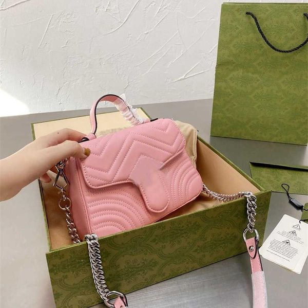 3A Diseñador de calidad Bolso de mujer Moda Bolsos rosados Bolsos de hombro cruzados 26 CM Lady CrossBody Clutch Clásico Casual Bolso de gran capacidad