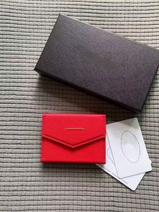 Calidad 3A Diseño de lujo Portátil negro KEY P0UCH billetera clásica Hombre / mujer Monedero Bolsa de cadena Con bolsa para el polvo y caja de regalo Titulares rojos