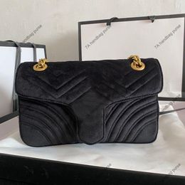 3A Qualité Les sacs fourre-tout Sac à bandoulière Designer Femme Sac à main Velvet Chaîne Fourre-tout Sac Bandoulière Enveloppe Flap Femmes Sacs à main à bandoulière Zig Petit sac à main en cuir véritable