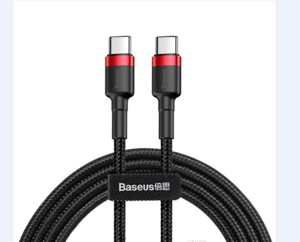 Cargador rápido 3A Baseus trenzado tipo C a Cables USBC para Samsung Galaxy S9 Note 9 compatible con cable de teléfono inteligente PD 60W QC3.0