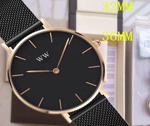 3a topkwaliteit ww Watch Daniel dames039s 32 mm 28 mm Men Wellington039S Fashion DW Lovers Women Steel Mesh Gold Mens Watches 3148970