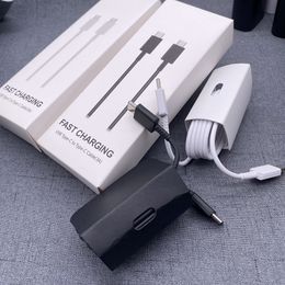 Cables 3A USB-c tipo C a cable tipo c 25W 45W cargador PD 3.0 Carga rápida para Note 10 20 S21 Con caja de embalaje Calidad OEM