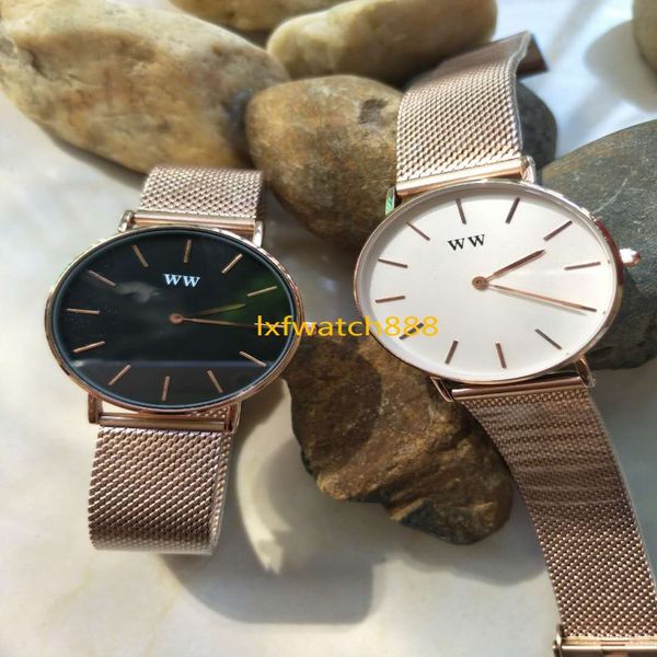 3a ww de haute qualité DW Woman Watches 32 mm et les hommes regardent 36 mm Wellingtones Fashion Quartz Wristwatch Daniels