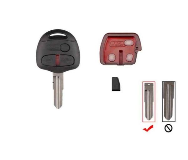 3BUTTONS 433MHz TRANSPONDANT CLÉ RÉSILIBLE ID46 pour Mitsubishi Lancer Outlander 20082012 MIT11 Key86954145056892