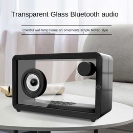 3C Fondateur Simple Transparent Bluetooth en haut-parleur avec atmosphère Light Portable En haut