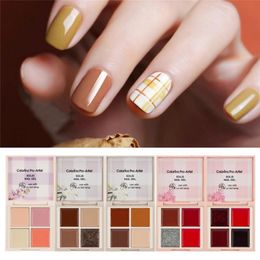 Japanse stijl verwijderbare massief nagel gel 4 kleuren cr￨me nail art gels Poolse palet nagels geschilderde lijm