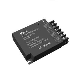 3CH * 10A 12-36VDC CV controlador V3-X atenuador/temperatura de color/RGB 3 en 1 controlador de alta potencia PWM voltaje constante amplificador RF