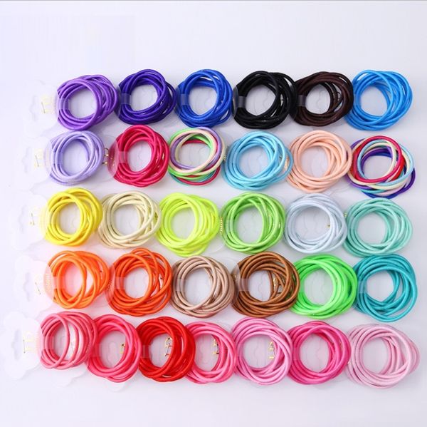 Ruban élastique pour cheveux, 3cm, 30 couleurs, haute qualité, Boutique, corde à attacher, nœuds faits à la main pour filles et enfants