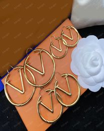 3cm 4cm 5cm Gold Stud Ored Oreing Brings Designer for Women Jewlery Letter Stud Luxury Classic Brand Hoop Earring Wedding Party with Box8581611