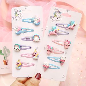 3CM 5CM unicornio pequeño caballo fruta accesorios para el cabello BB Clips dibujos animados adorables horquillas horquilla bebé niñas niños regalos