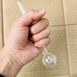 3cm Big Ball Glass Oil Burner Pipes 5.9 pulgadas Tubos para fumar de vidrio grueso Transparente Pyrex Smoking Pipe Dab Rig Bong Water Bubbler Hookah Shisha Smoke Accesorios