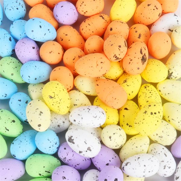 Œufs de pâques en mousse de 3cm, décoration de joyeuses pâques, œufs de Pigeon d'oiseau peints, bricolage artisanal, cadeau pour enfants, décoration de maison, fête de pâques