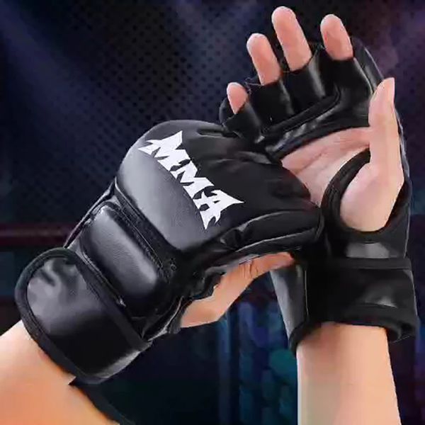 Gants de boxe épais de 3cm, sac de boxe demi-doigt, gants de Taekwondo et de boxe thaïlandaise, équipement d'entraînement de boxe professionnel 240119