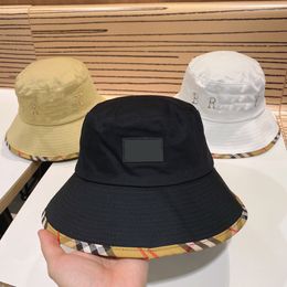 3Color Mens Canvas Wide Brim Hats Bucket Hats Designers Caps Chapeaux Femmes Cap ajusté Fashion Fedora Lettre Stripe Men Casquette Boneie Bonnet