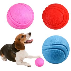 3 couleurs 5/6/7Cm Pet Dog formation jouet balle indestructible solide en caoutchouc balle à mâcher jouer morsure jouet avec transporteur corde morsure balle en caoutchouc
