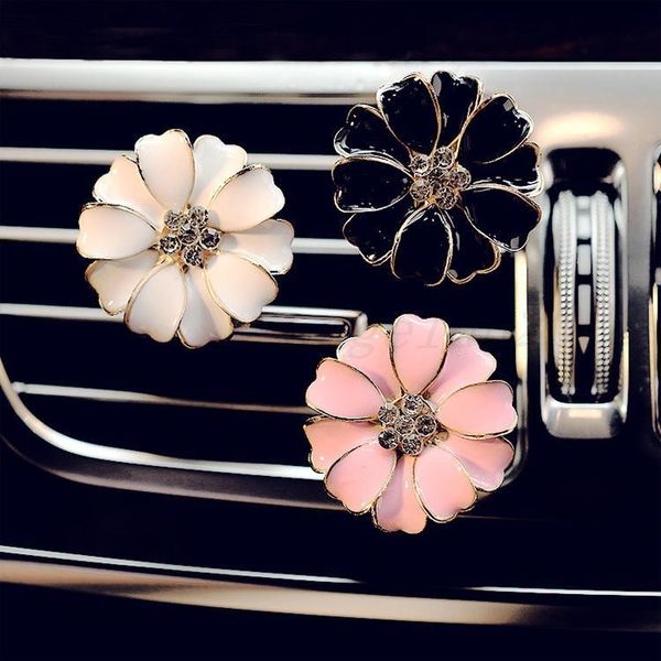 3 couleurs voiture parfum clip maison diffuseur d'huile essentielle pour voiture sortie médaillon clips fleur auto assainisseur d'air climatisation évent clip gratuit DHL