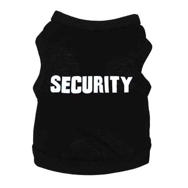 3Colour SECURITY Pattern Vêtements pour animaux de compagnie d'été pour chiens Doux Coton Personnalité Chat Gilet Y200917