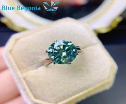 3ct Green Moissanite Ring Real 925 Sterling Silver VVS1 Gemstone Fine Jewelry For Women Birthday Party Gift9227353