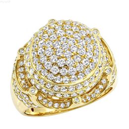 3ct Moissanite Diamond Iced Out Hip Hop Ring Silver 10k 14k 18K Gold Hip Hop Ring