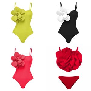 3d 2024 Flower Bikini Ensemble avec couverture de maillot de bain Femmes Sexy Floral Swimwear High Taist Monokini Desire BodySuit Bodys Swim 240309