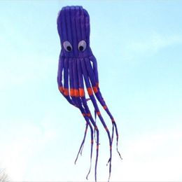 3d 26ft 8m Single Line Stunt Parafoil Purple Octopus Power Sport Kite Outdoor speelgoed A 3370