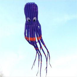 3d 26ft 8m enkele lijn stunt Parafoil Purple Octopus Power Sport Kite Outdoor speelgoed A 2217