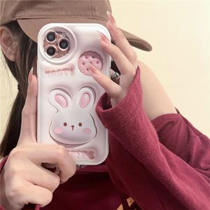 Coque de téléphone 3D Petit Lapin 4promax 13pro 12 Mignon 8plus Femelle 11